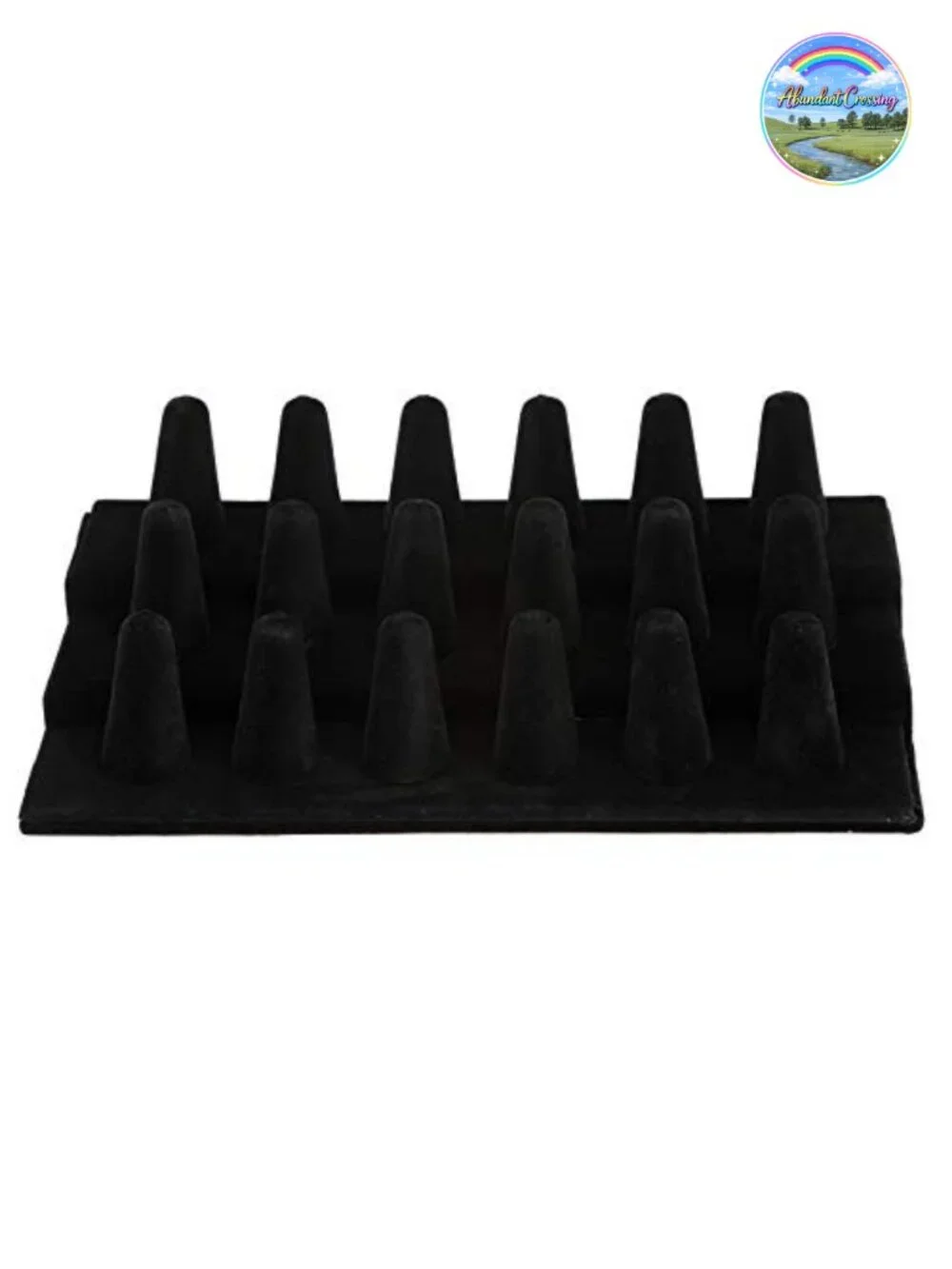 2 Pack 18 Slot Velvet Ring Display for Jewelry Organizer